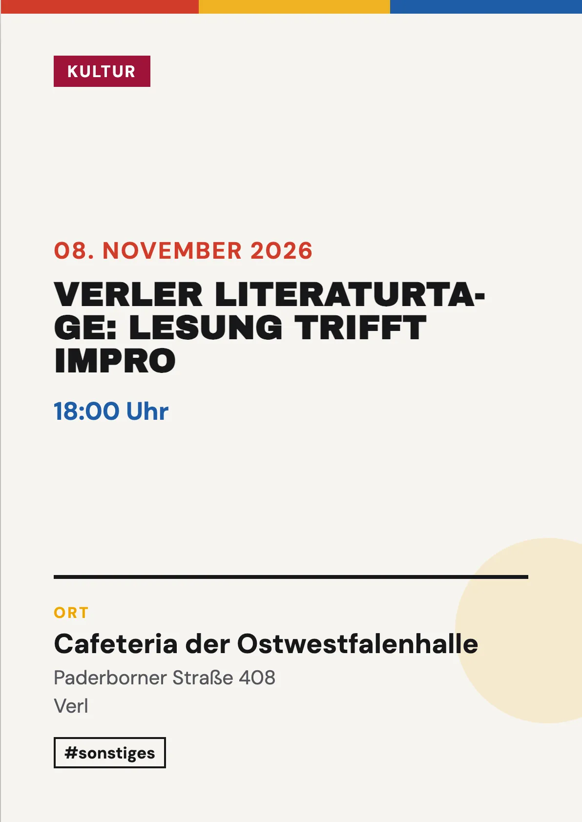 Veranstaltungsflyer