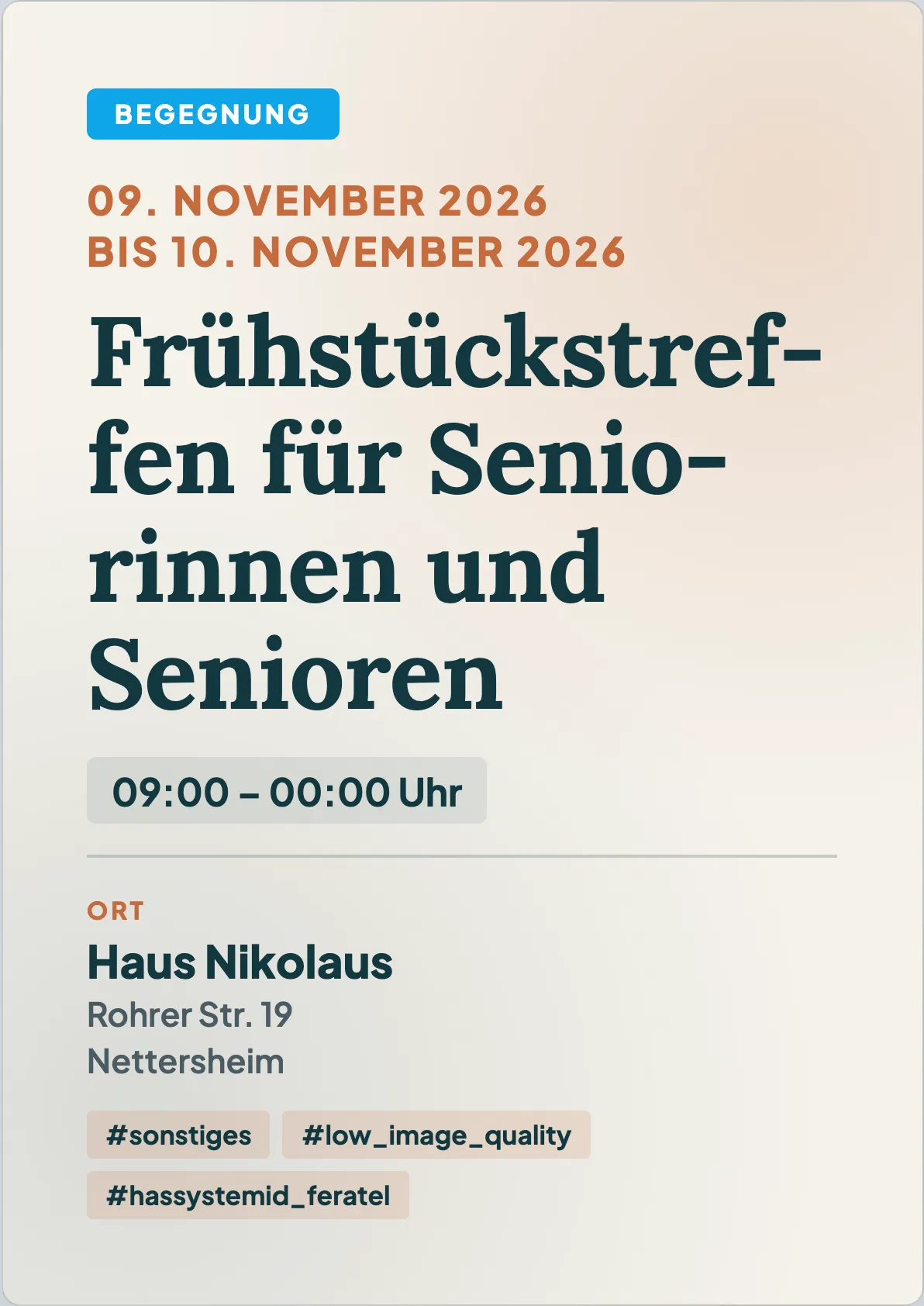 Veranstaltungsflyer