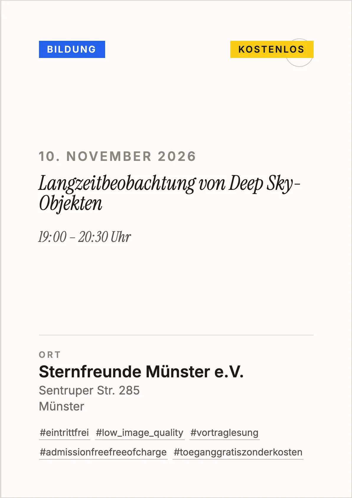 Veranstaltungsflyer
