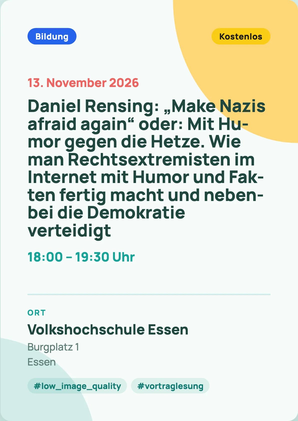Veranstaltungsflyer