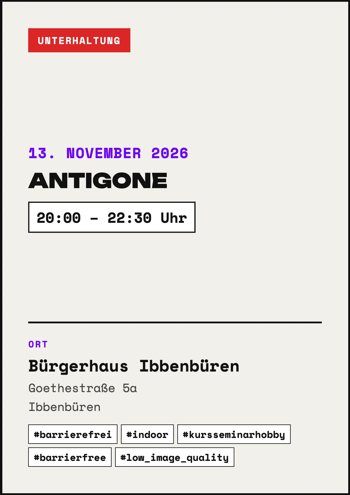 Veranstaltungsflyer