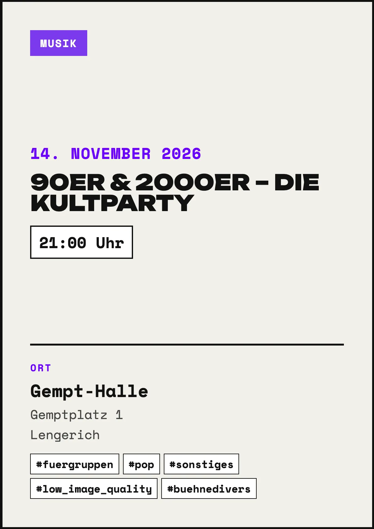 Veranstaltungsflyer