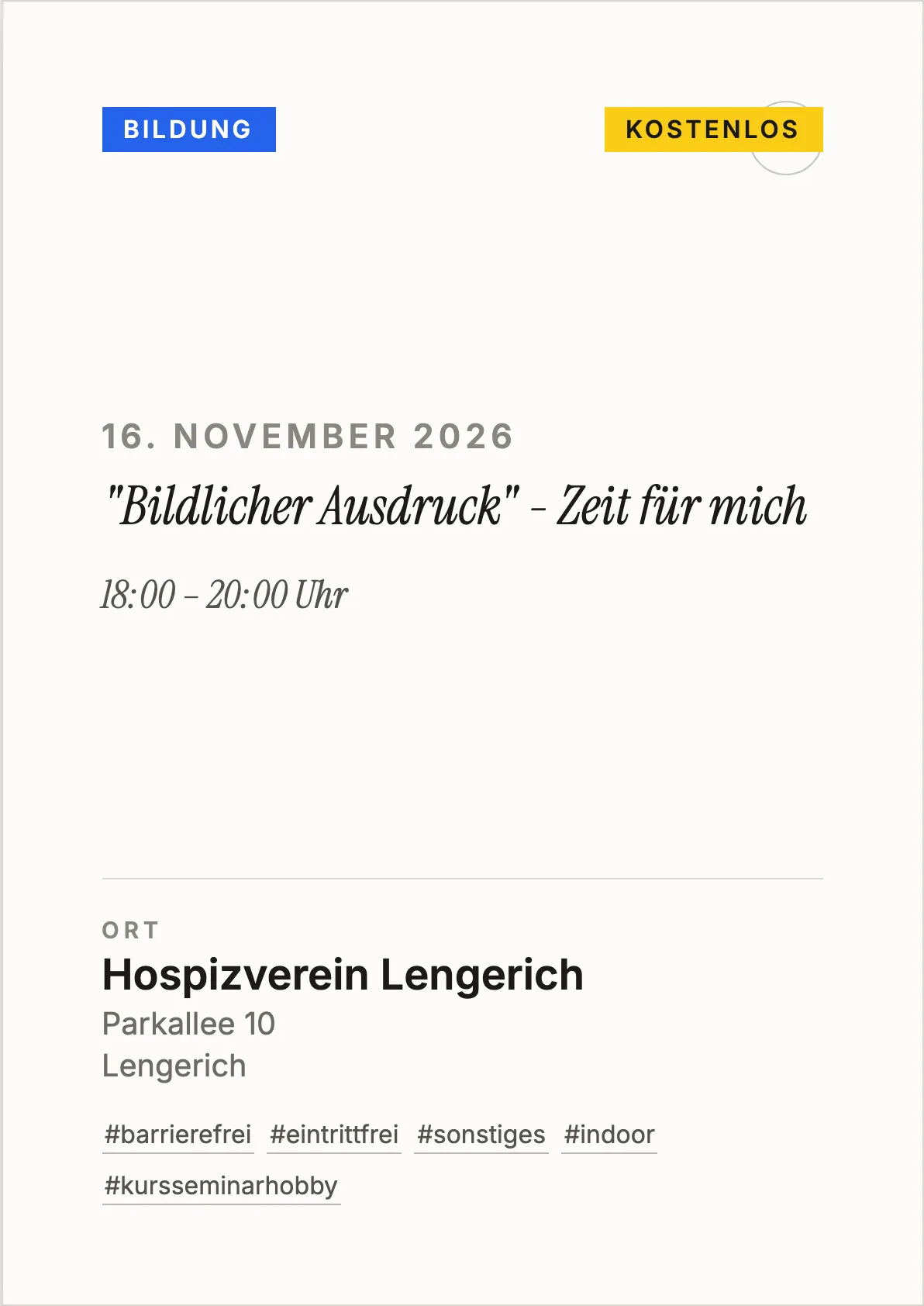 Veranstaltungsflyer