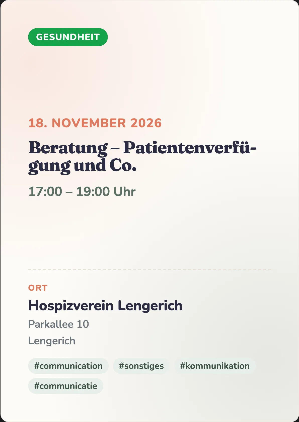 Veranstaltungsflyer