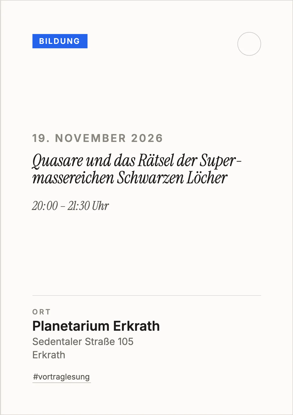 Veranstaltungsflyer