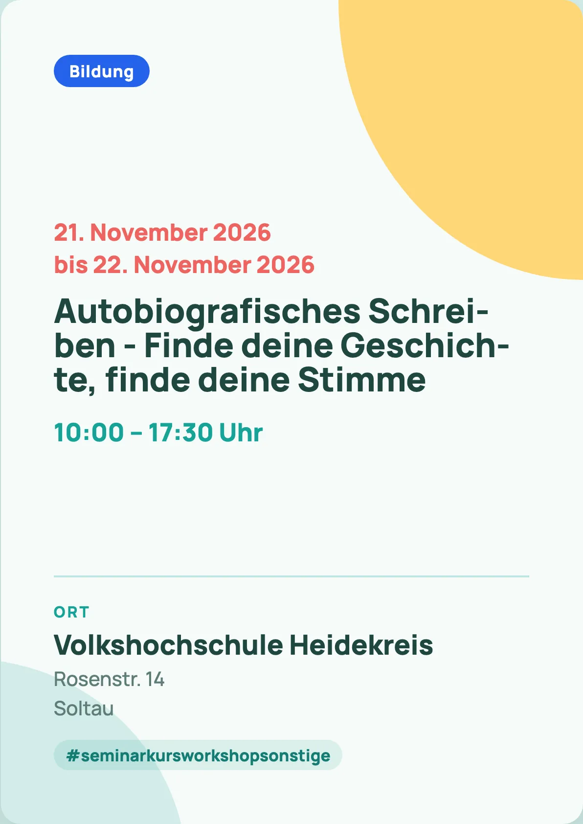 Veranstaltungsflyer