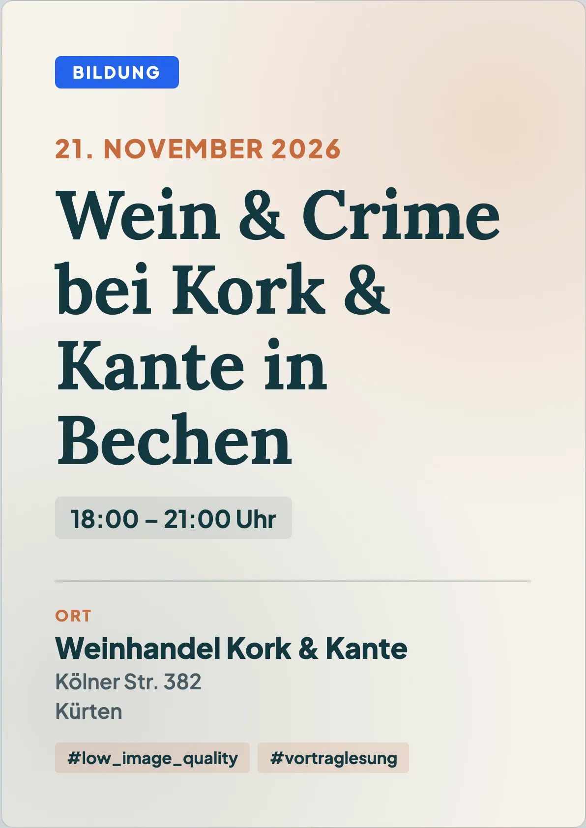 Veranstaltungsflyer