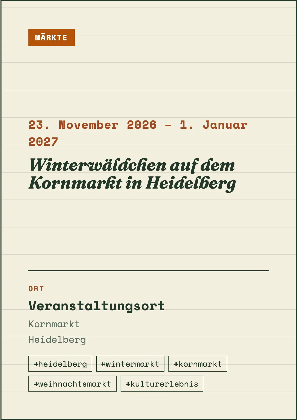 Veranstaltungsflyer