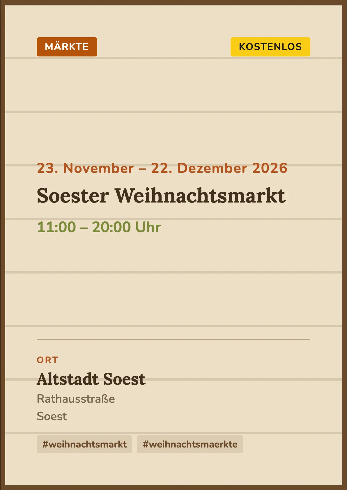 Veranstaltungsflyer