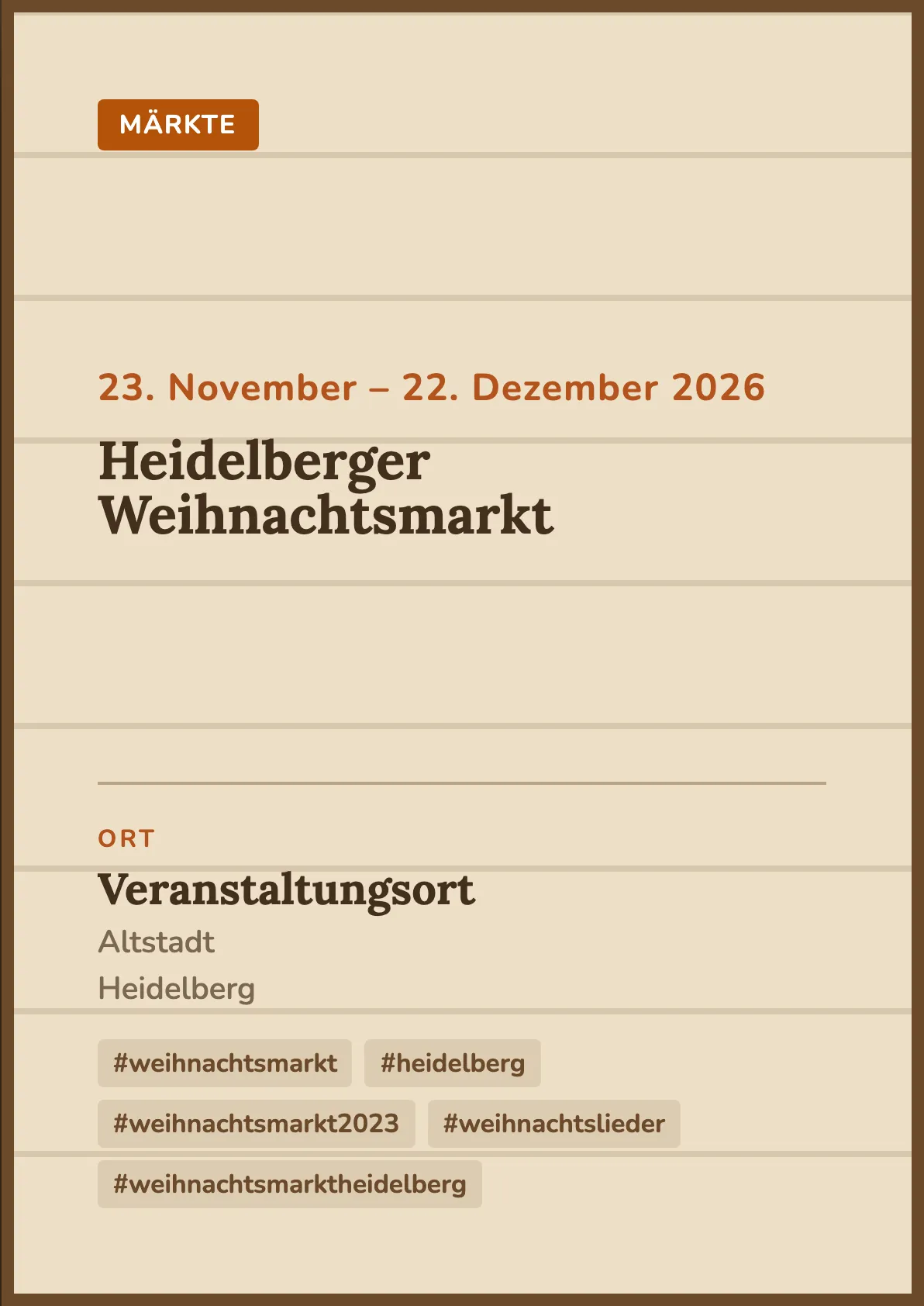 Veranstaltungsflyer