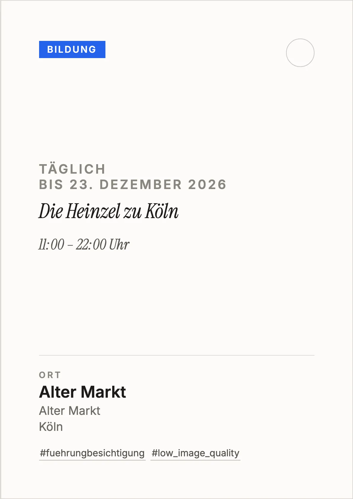 Veranstaltungsflyer