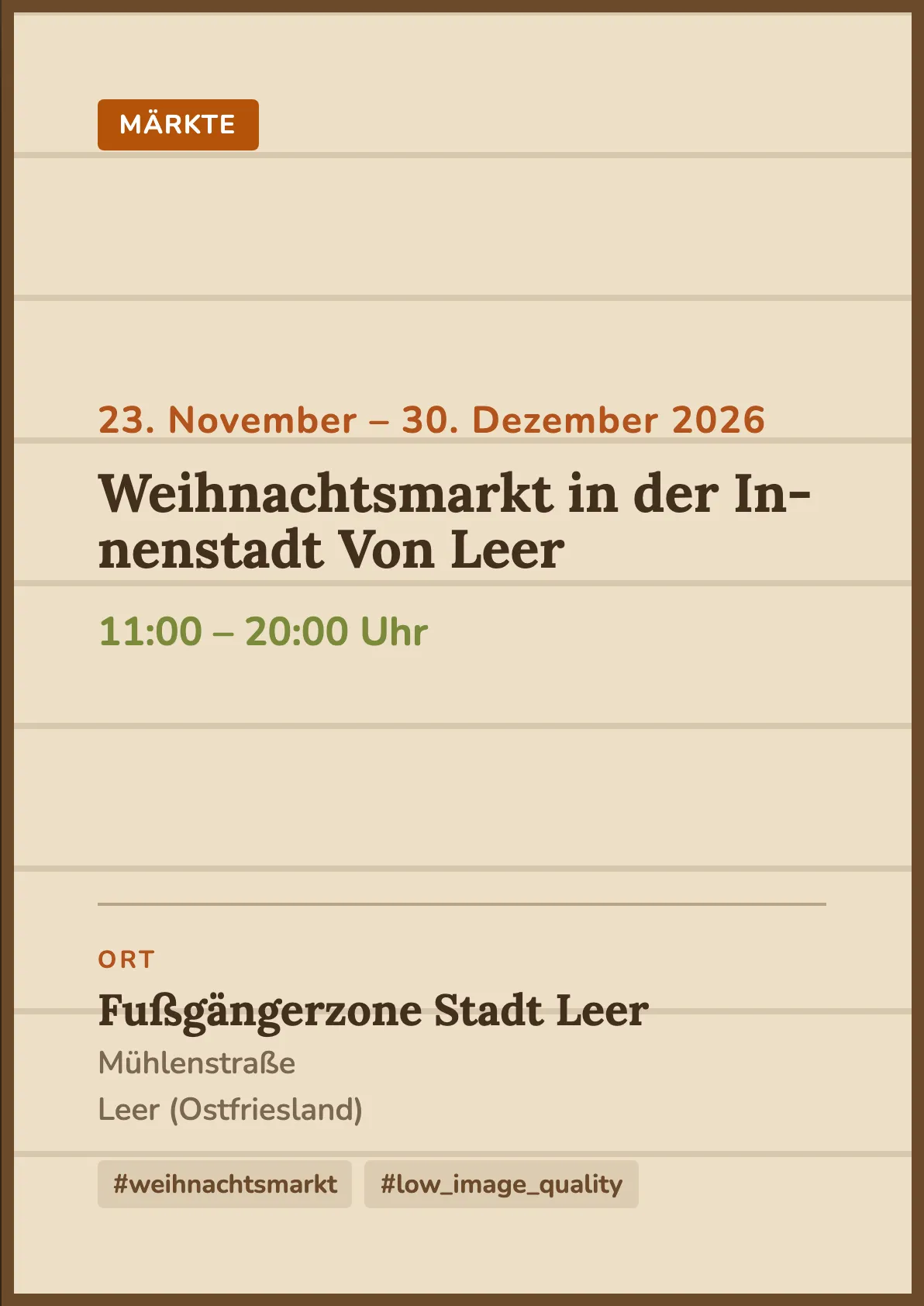 Veranstaltungsflyer