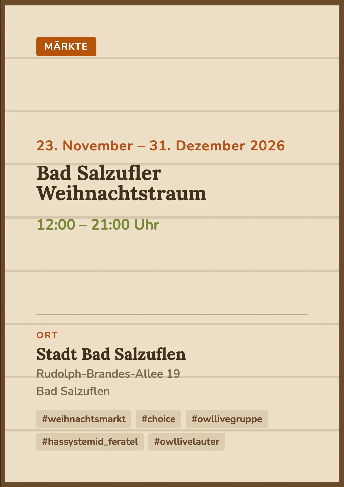 Veranstaltungsflyer