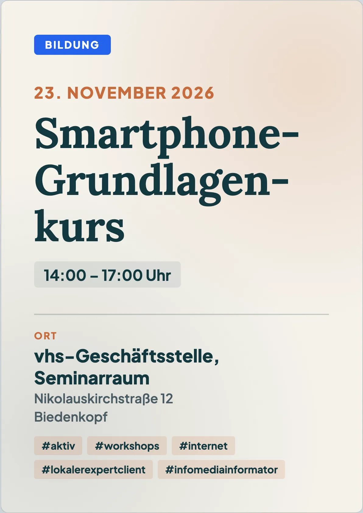 Veranstaltungsflyer