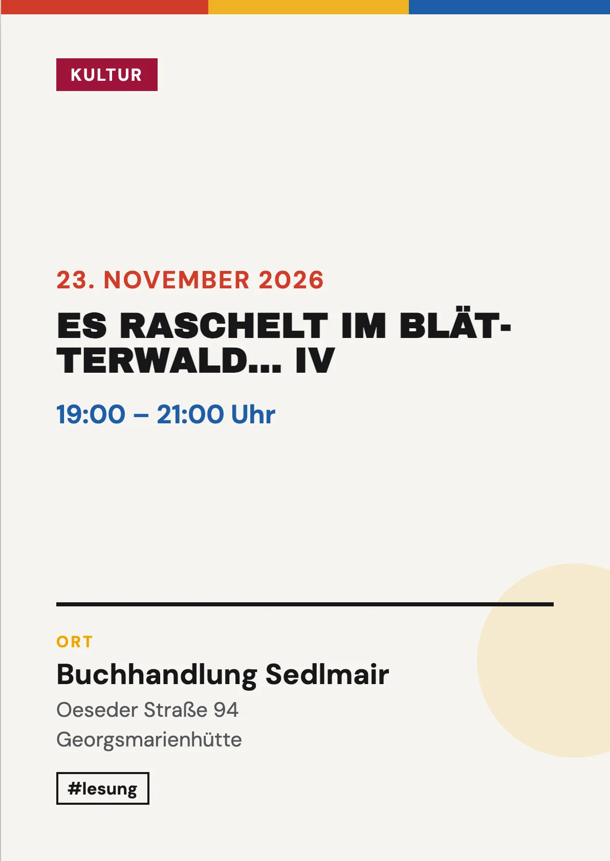 Veranstaltungsflyer