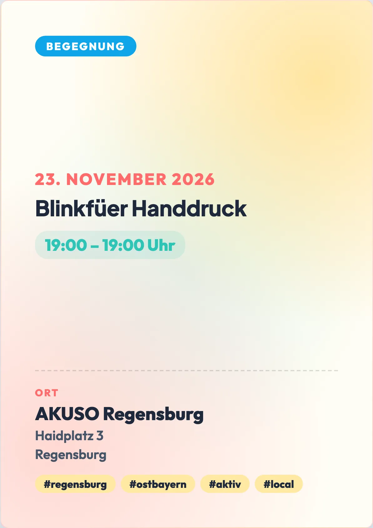 Veranstaltungsflyer