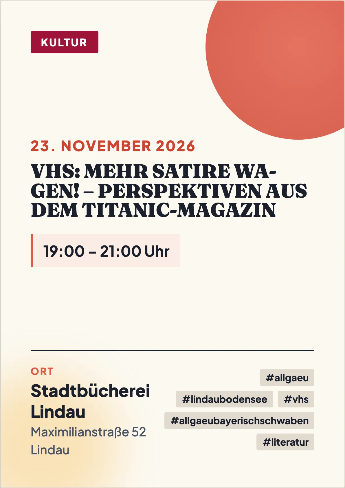 Veranstaltungsflyer
