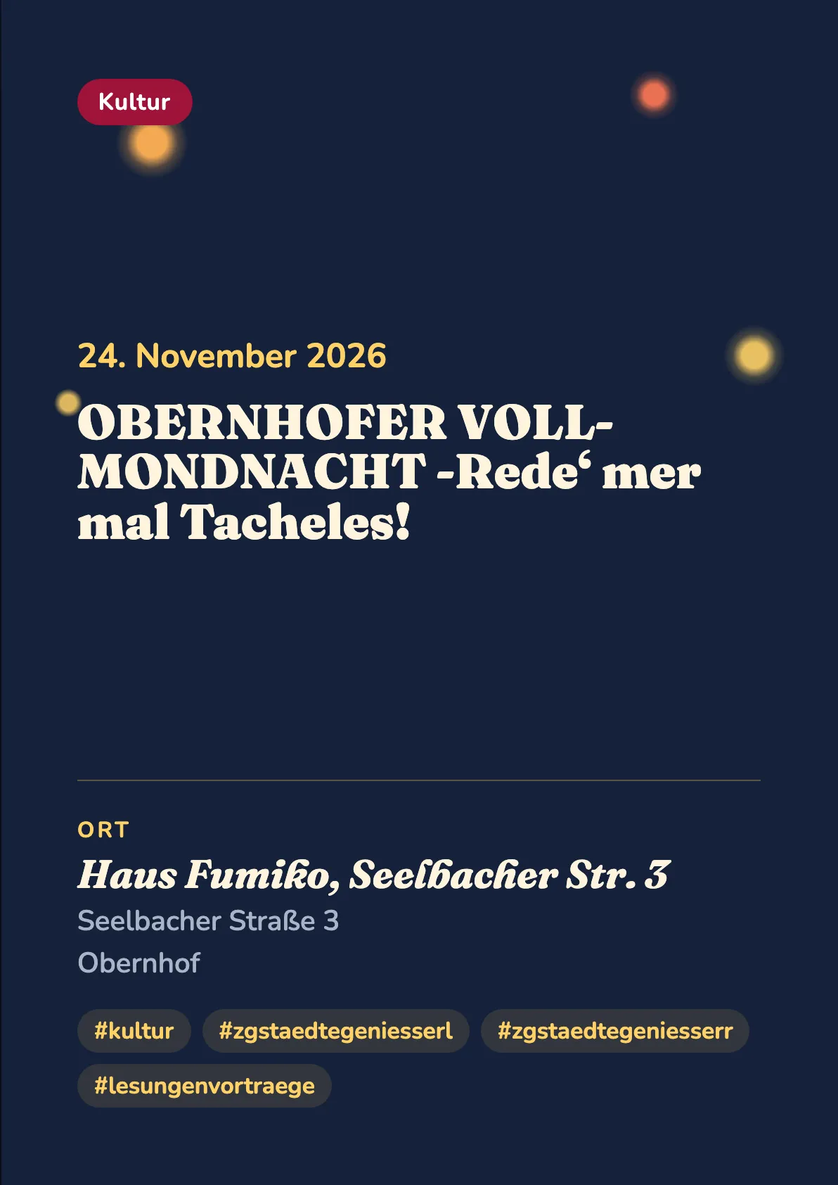 Veranstaltungsflyer