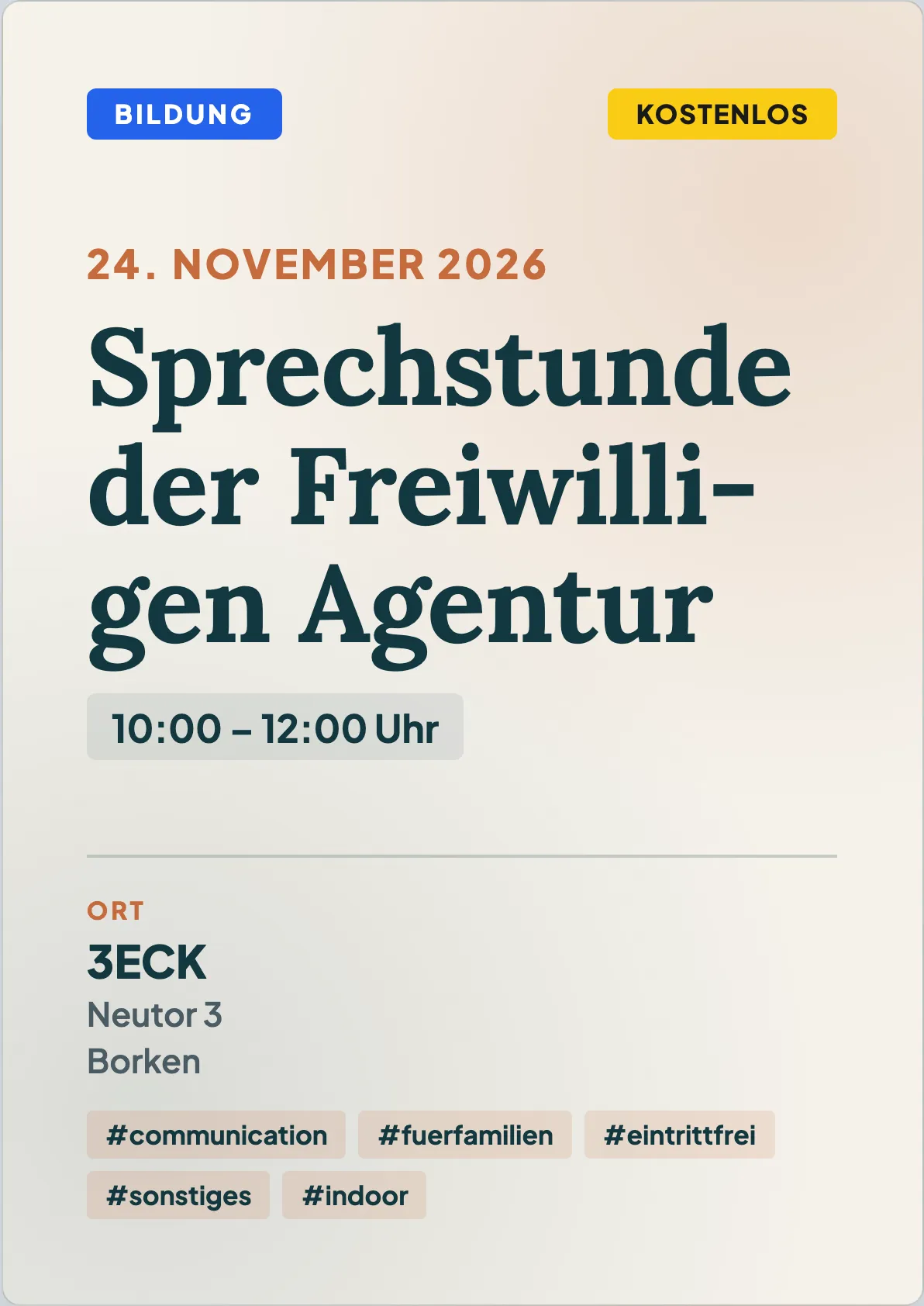 Veranstaltungsflyer