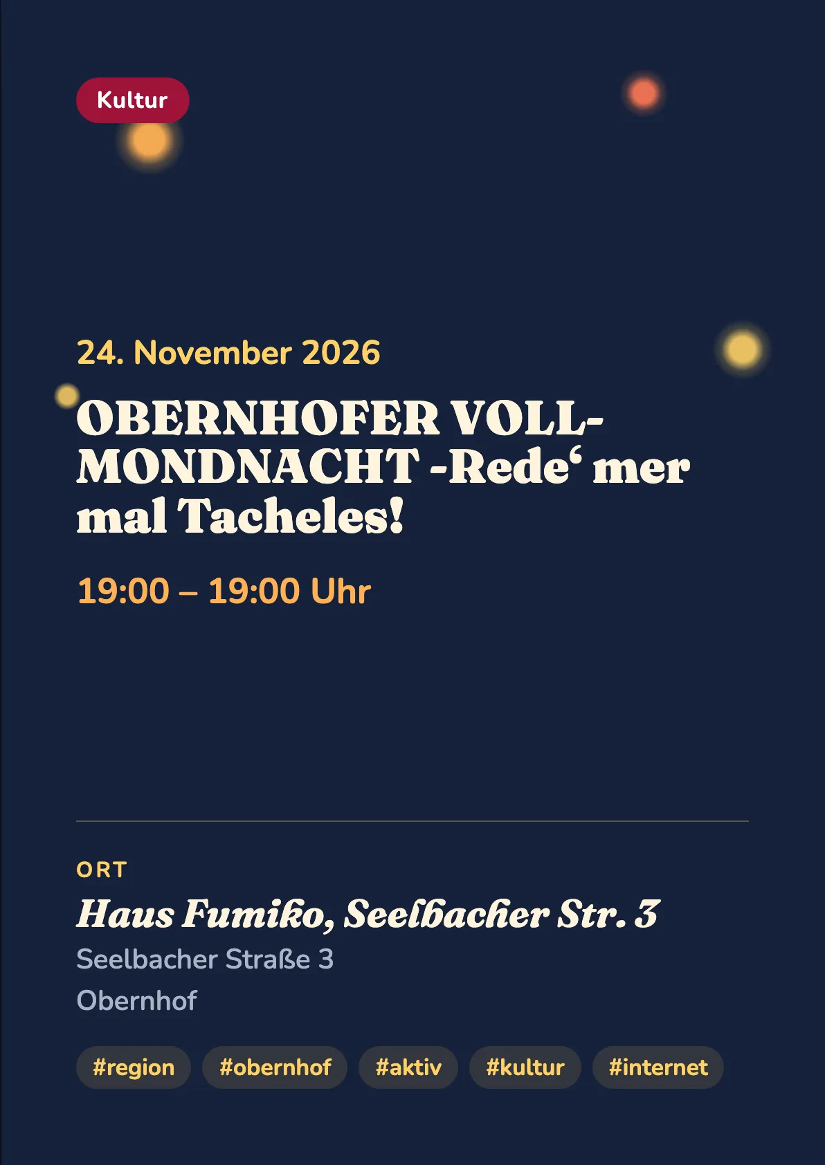 Veranstaltungsflyer