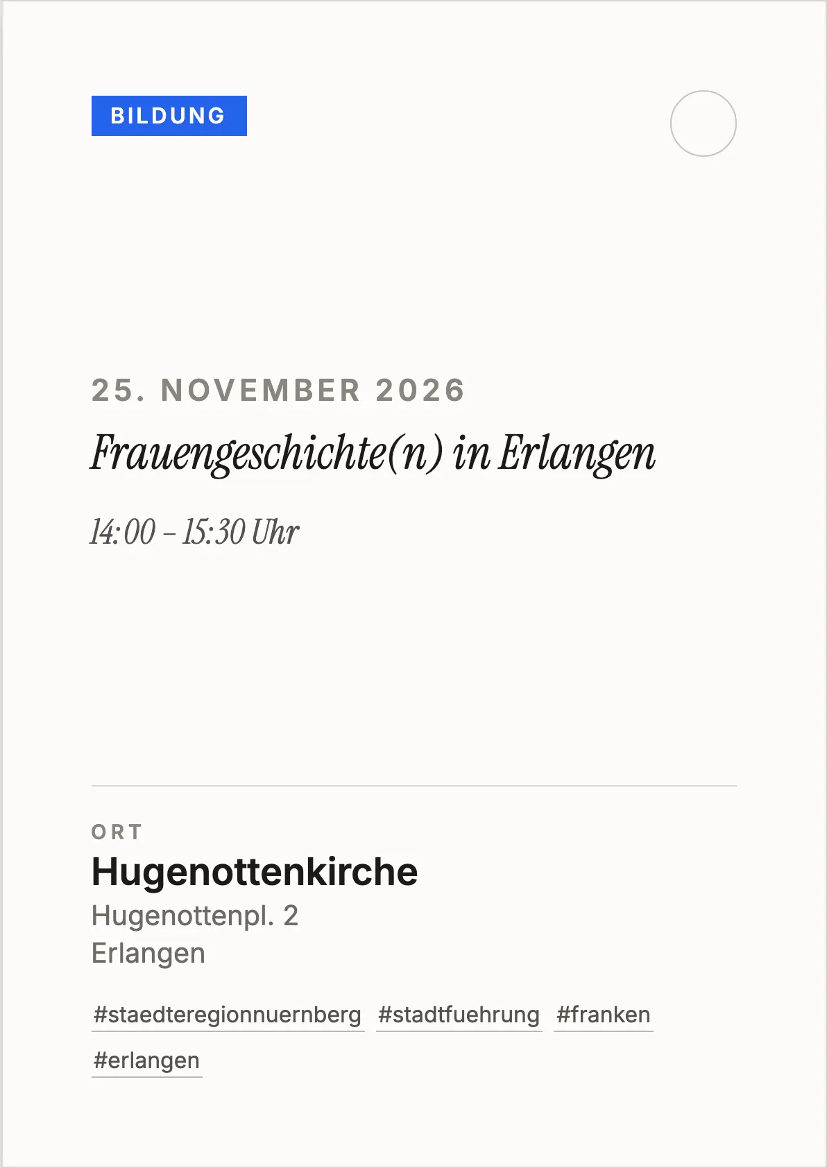 Veranstaltungsflyer