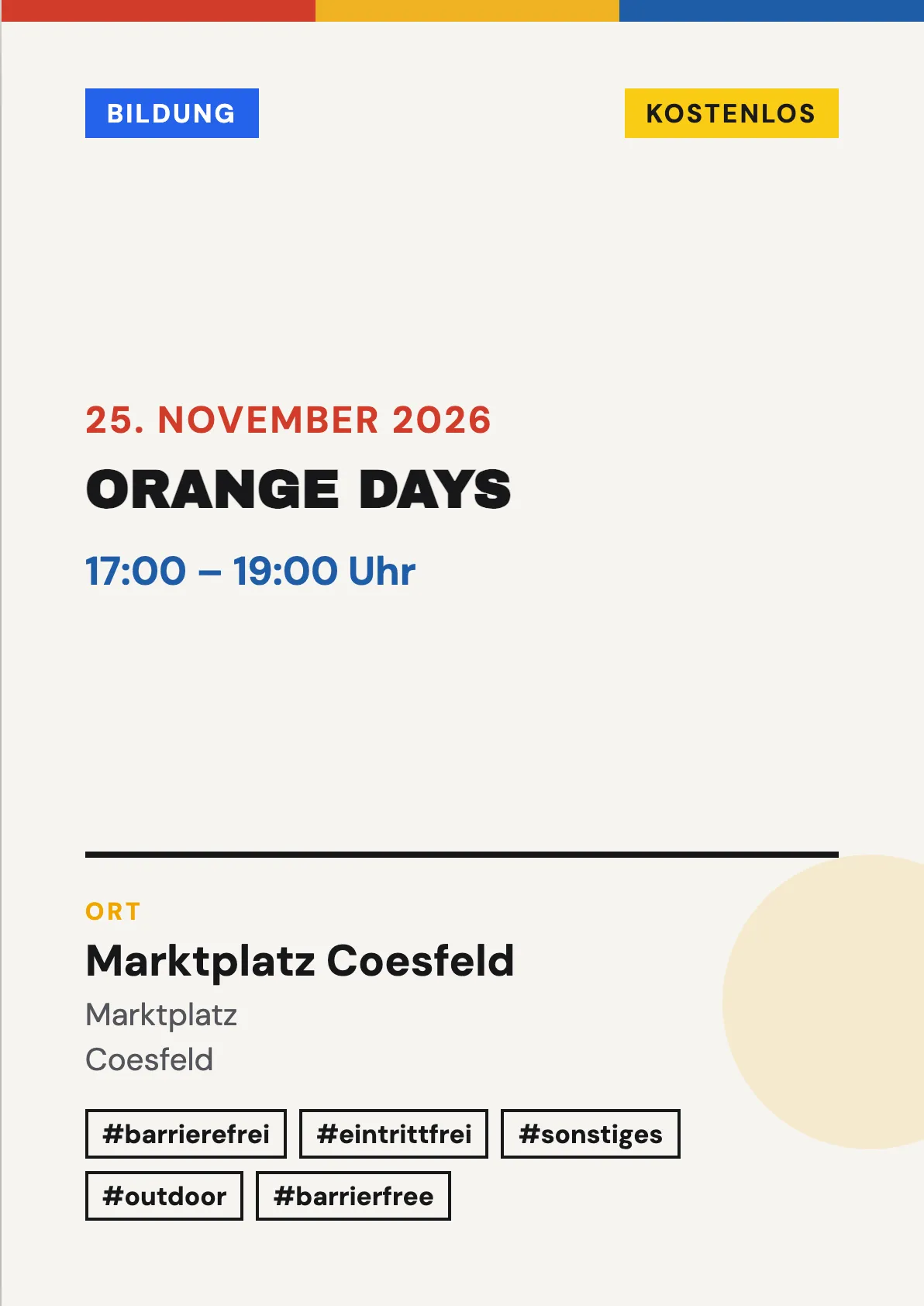 Veranstaltungsflyer