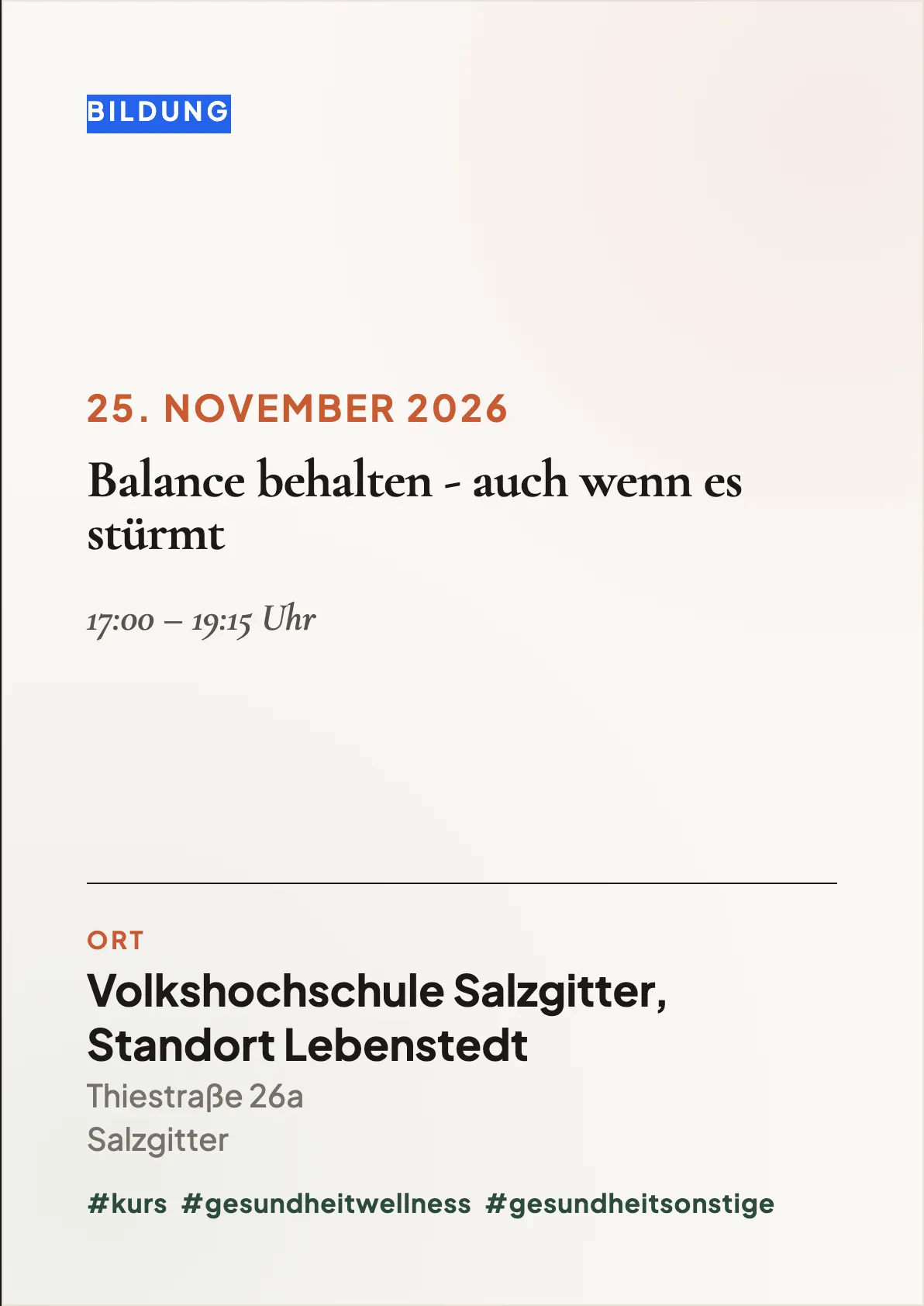 Veranstaltungsflyer