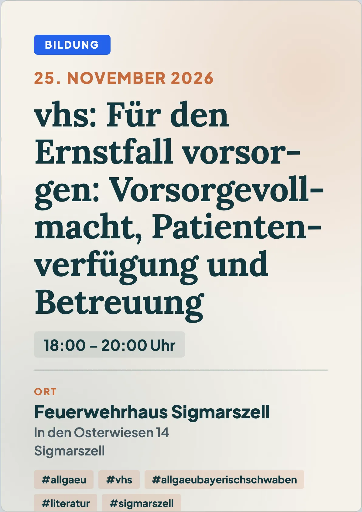 Veranstaltungsflyer