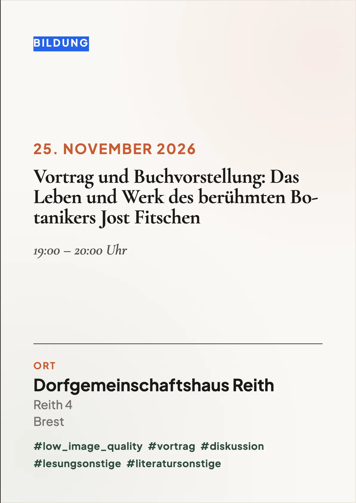 Veranstaltungsflyer
