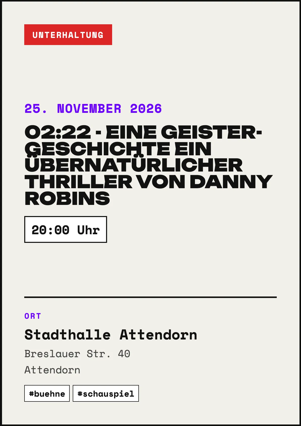 Veranstaltungsflyer