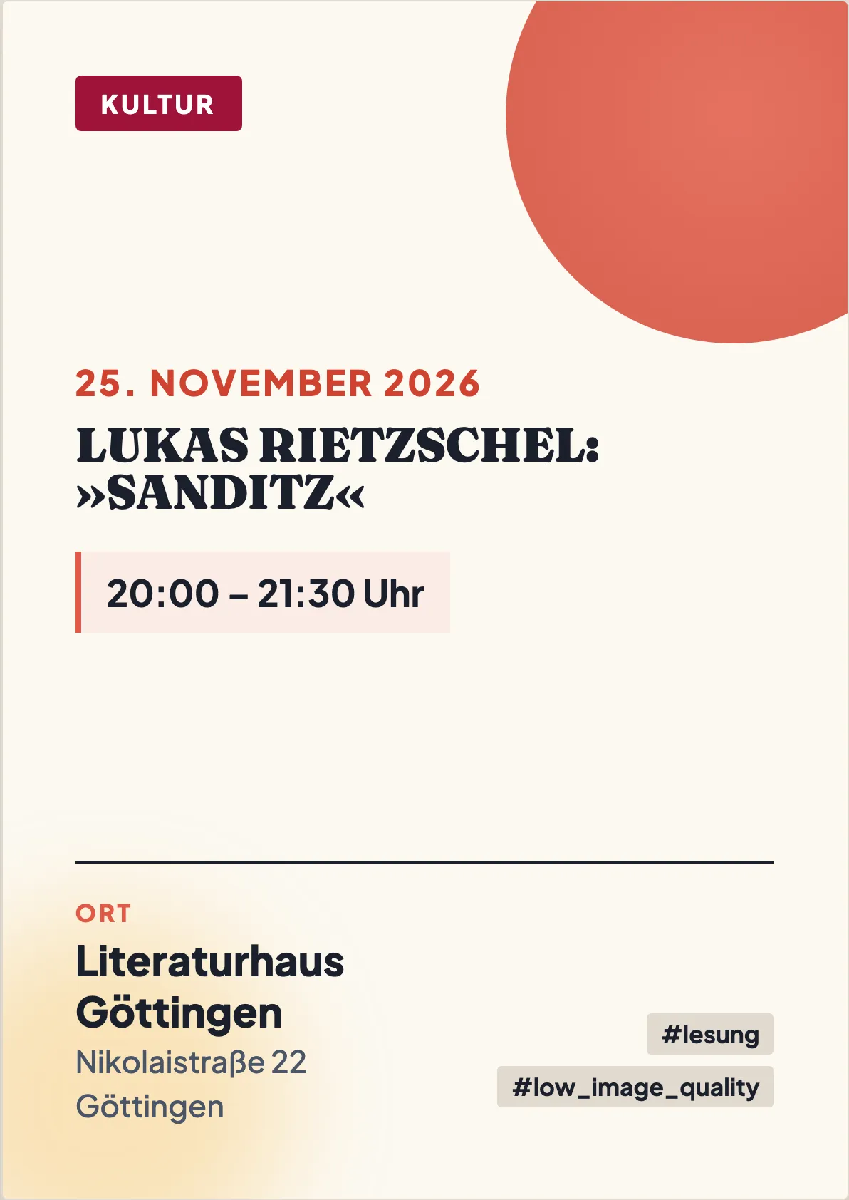 Veranstaltungsflyer