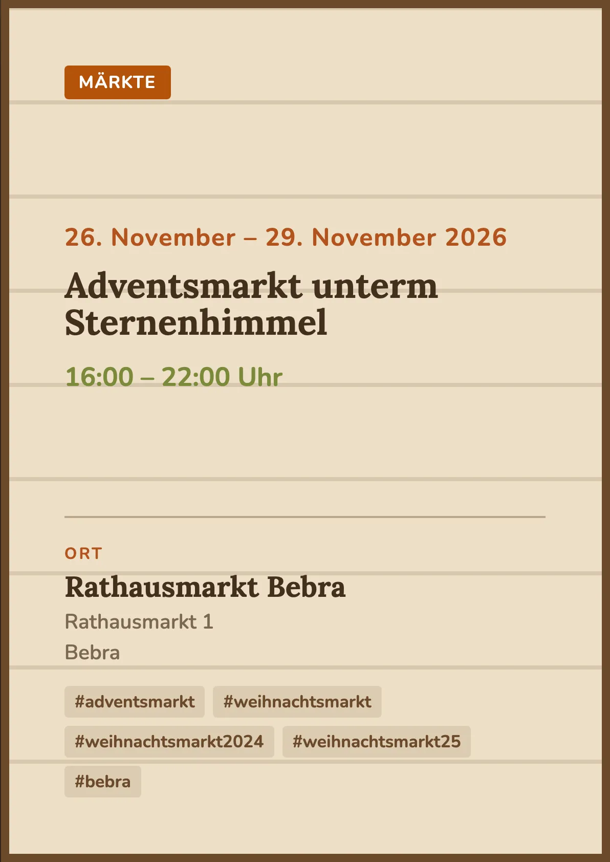 Veranstaltungsflyer
