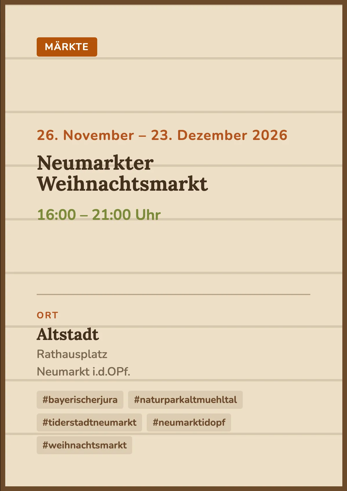 Veranstaltungsflyer