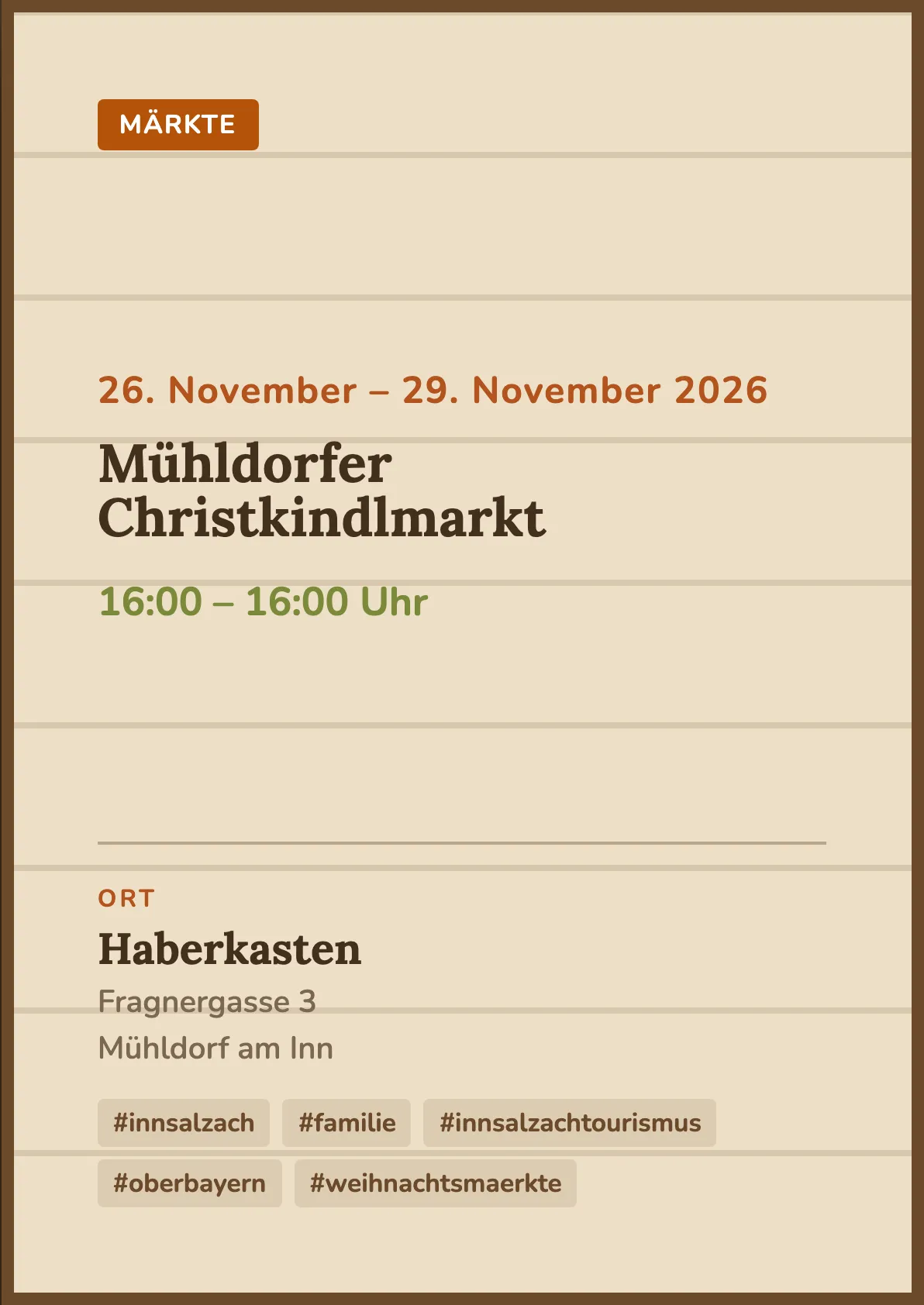 Veranstaltungsflyer
