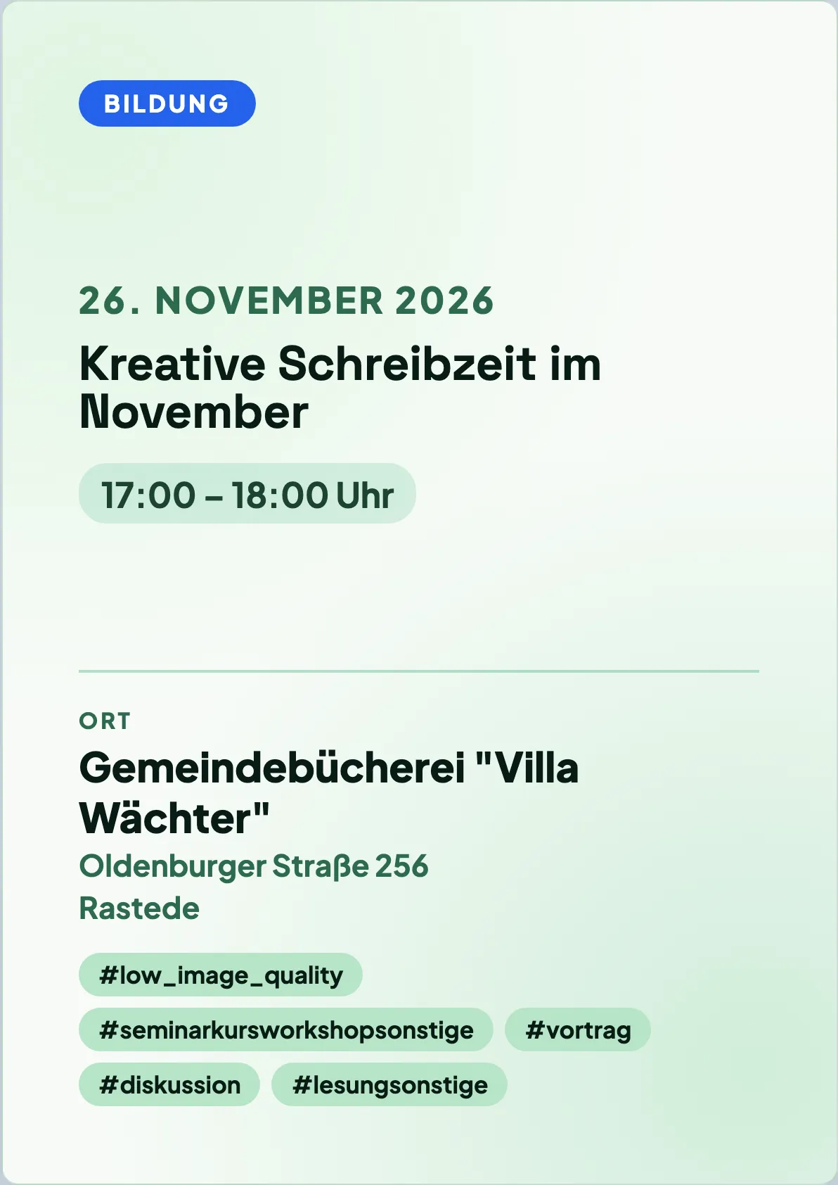 Veranstaltungsflyer