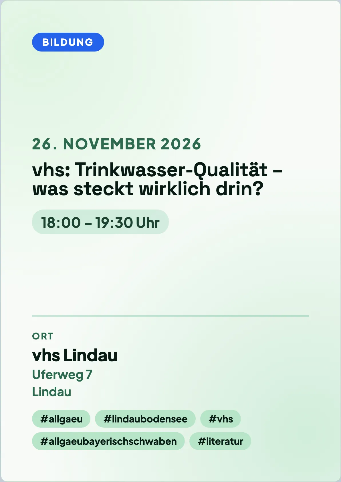 Veranstaltungsflyer