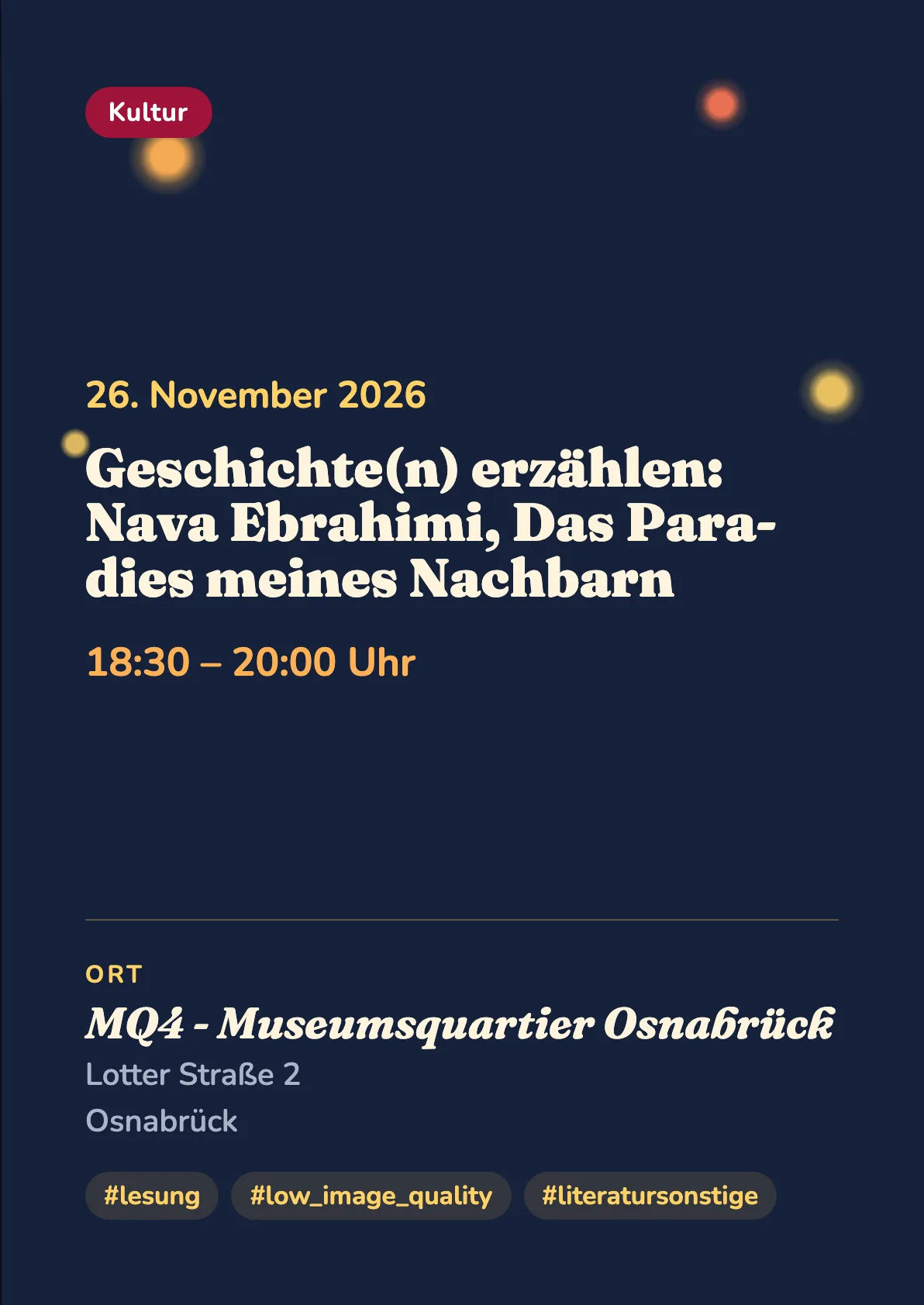 Veranstaltungsflyer