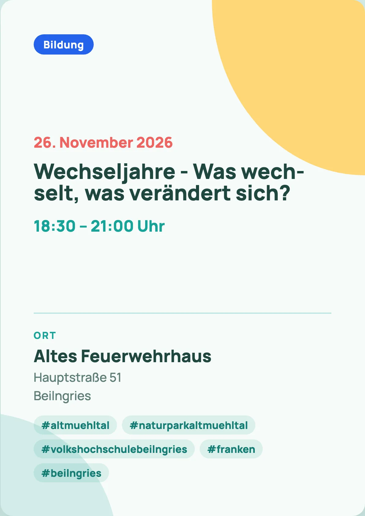 Veranstaltungsflyer