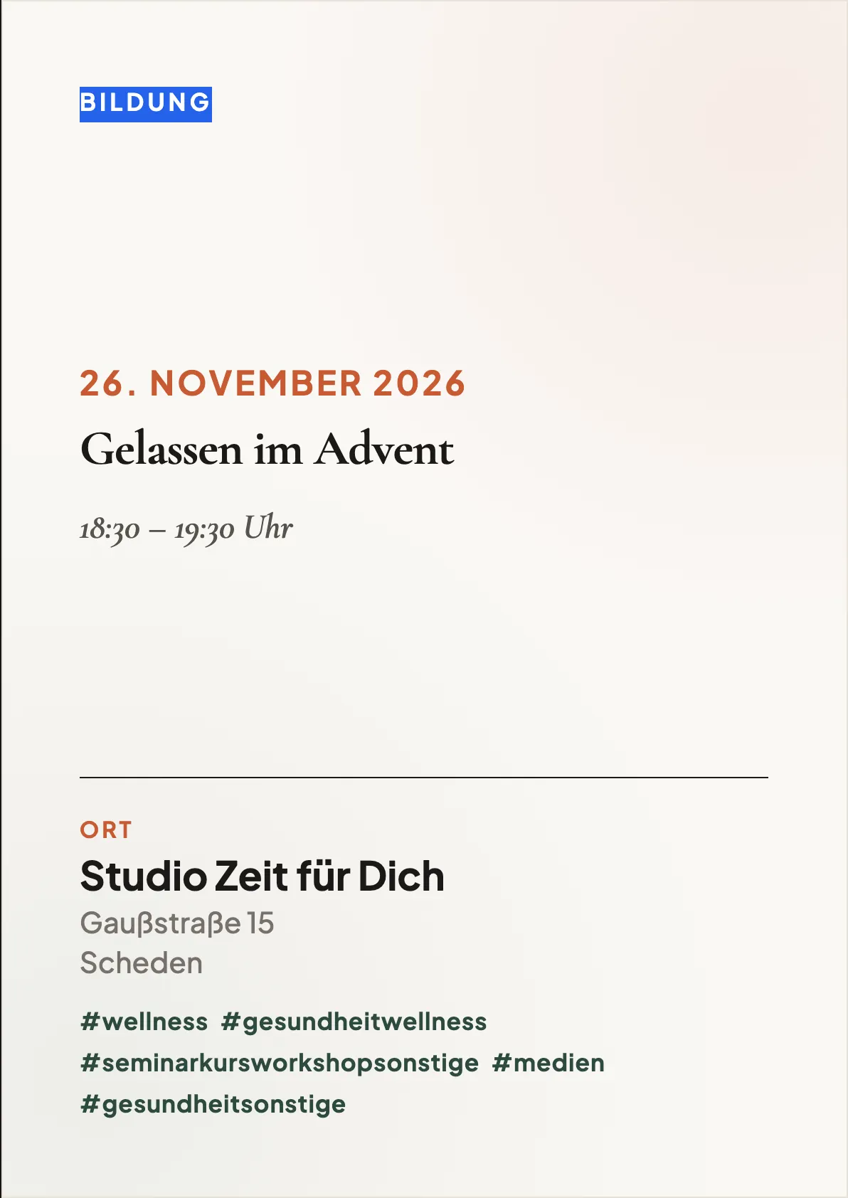 Veranstaltungsflyer