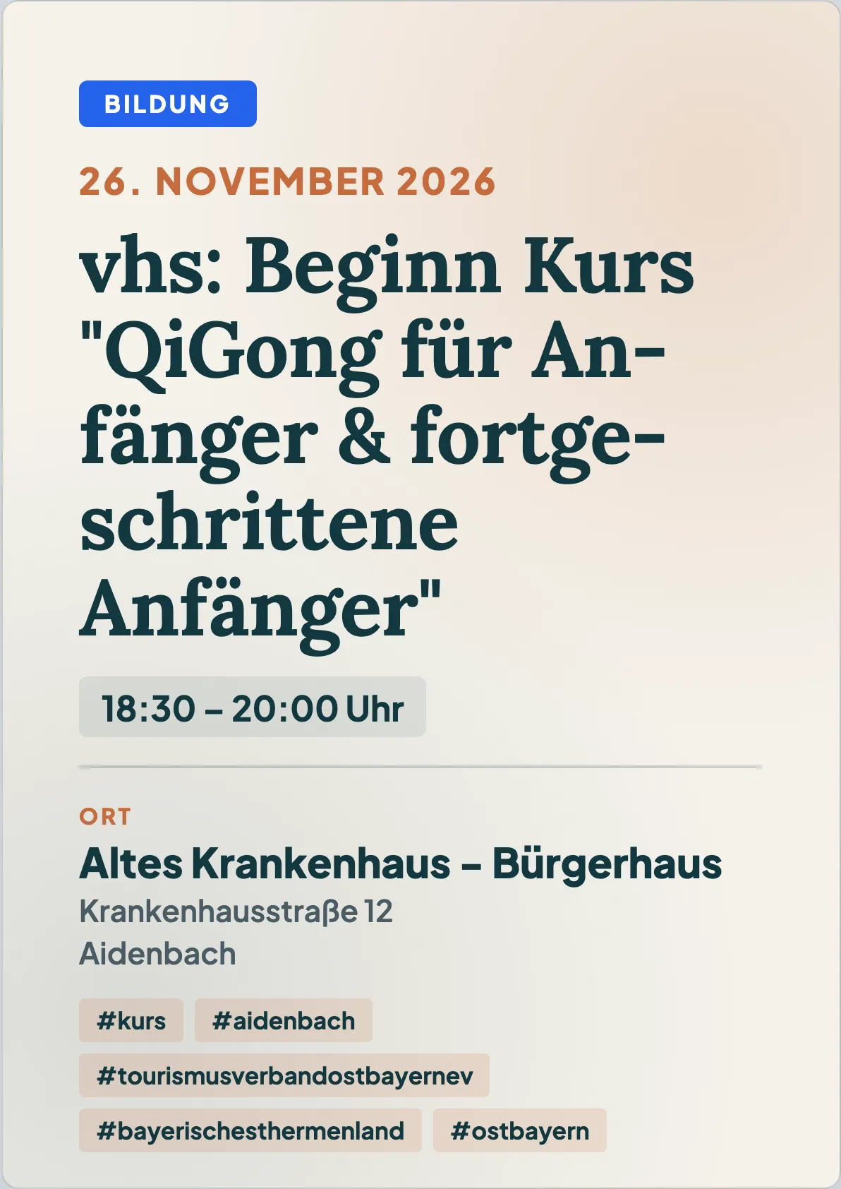 Veranstaltungsflyer