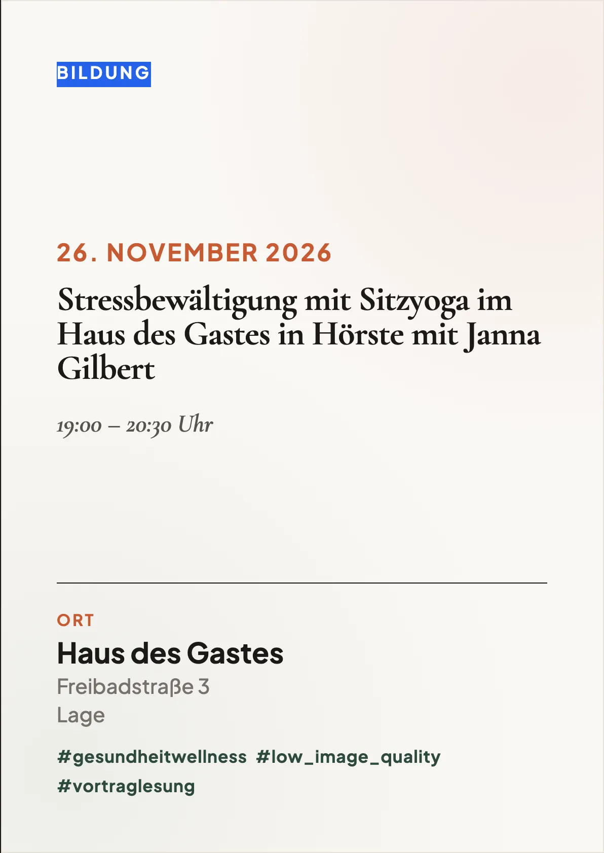 Veranstaltungsflyer