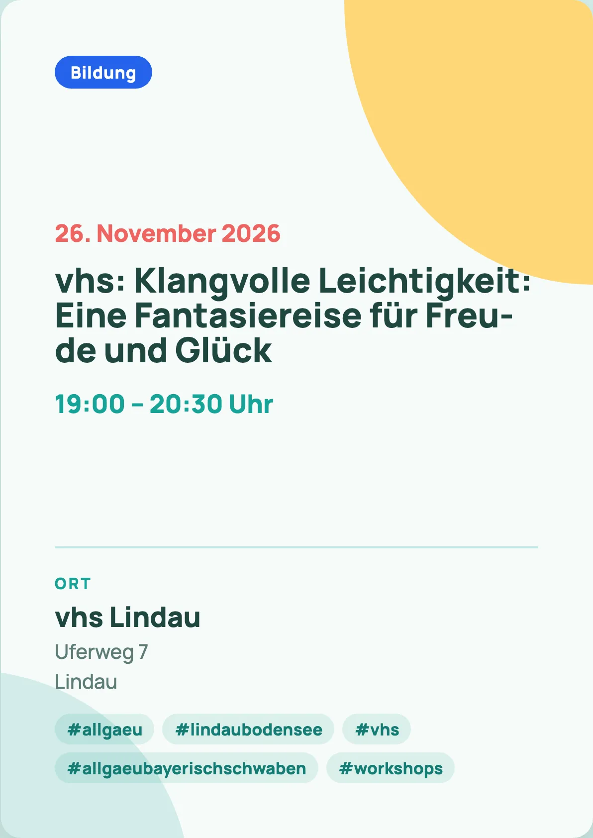 Veranstaltungsflyer