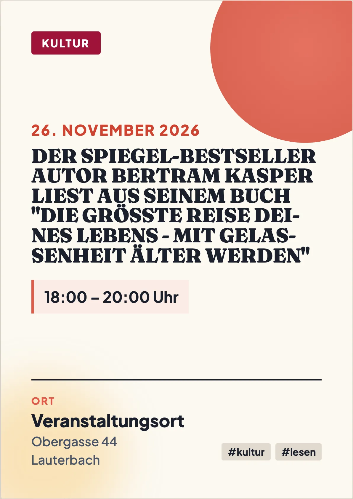 Veranstaltungsflyer