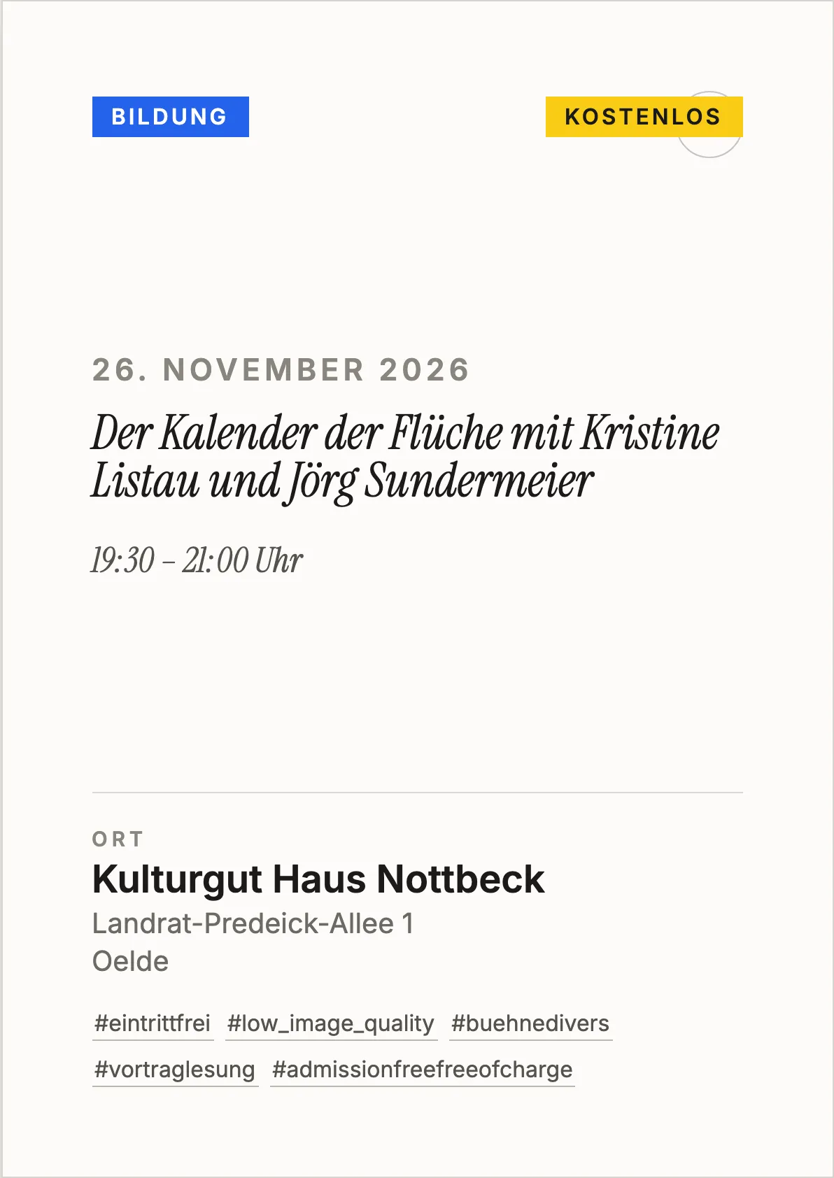 Veranstaltungsflyer