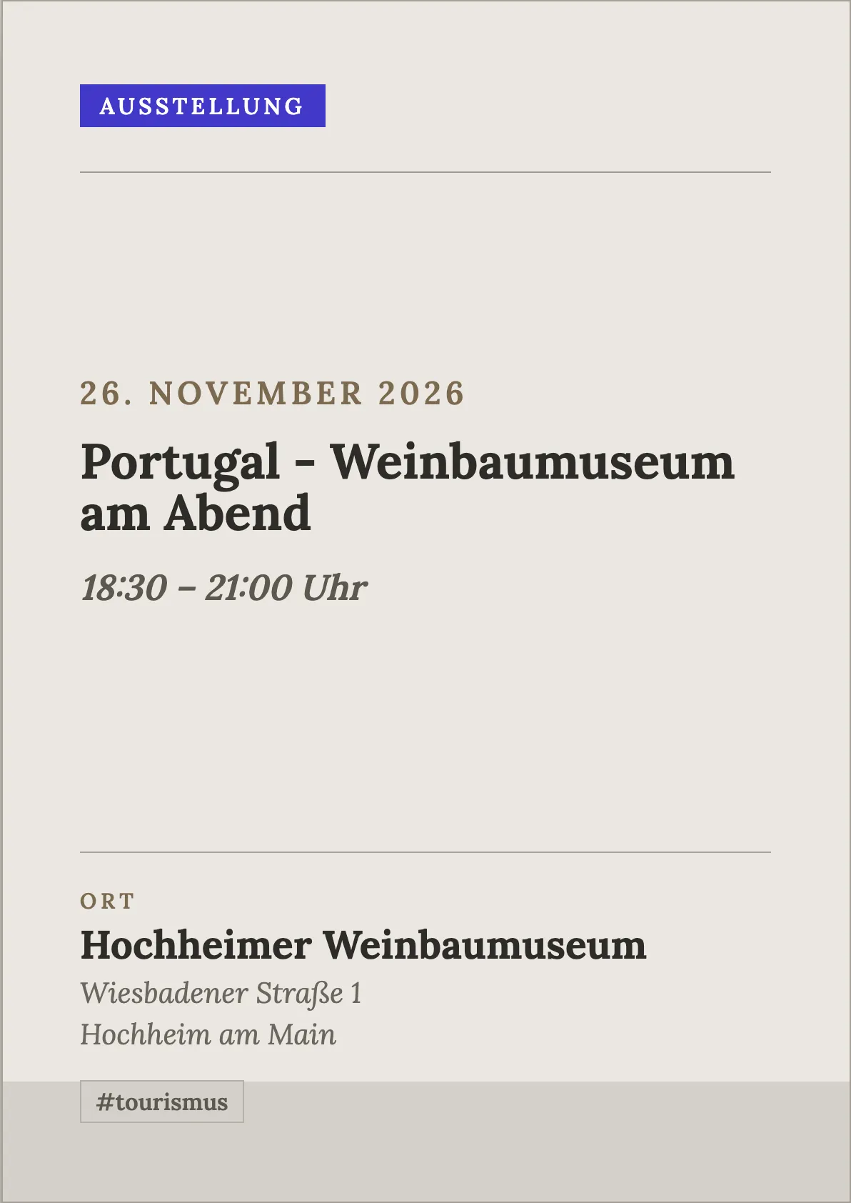 Veranstaltungsflyer