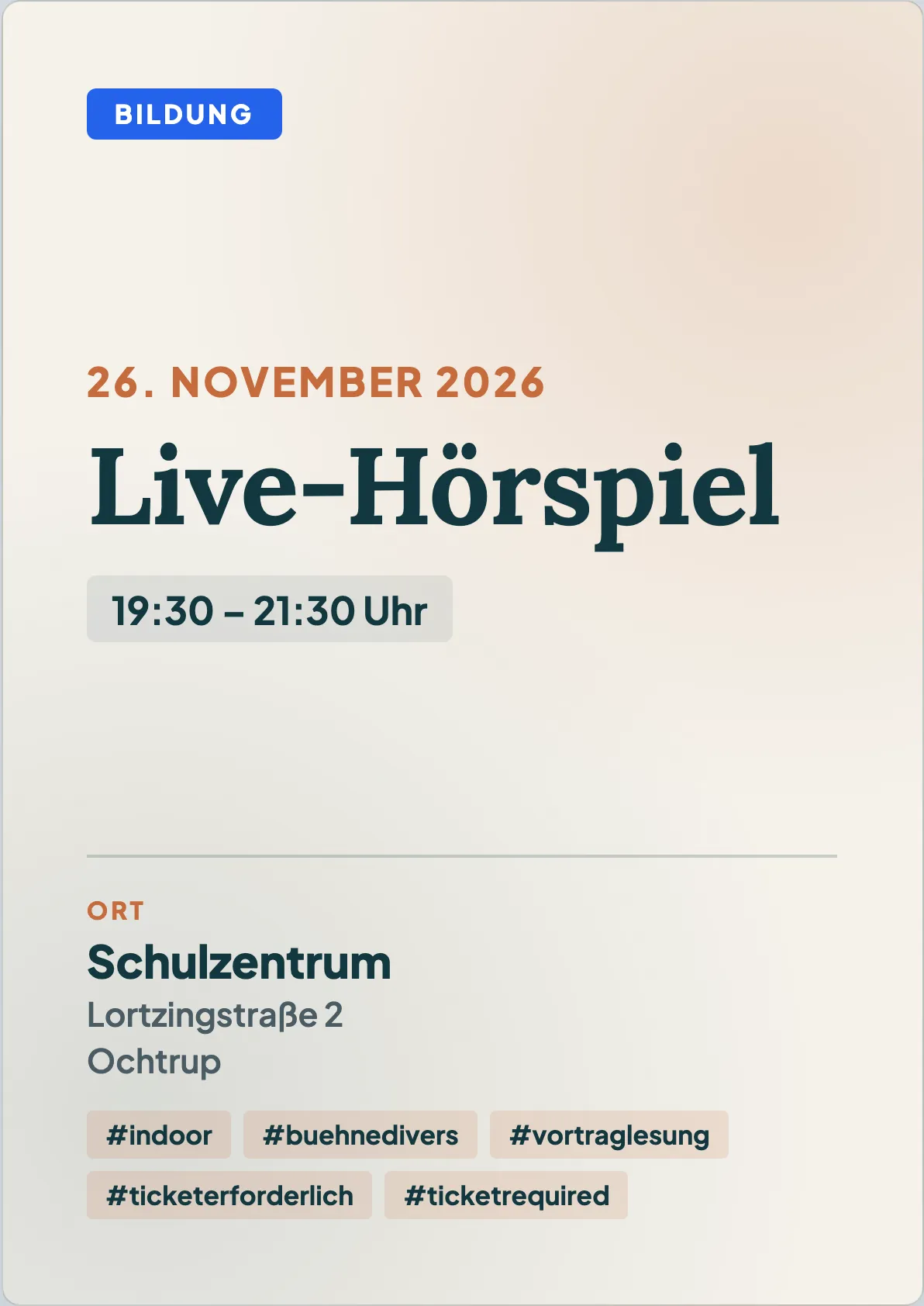 Veranstaltungsflyer