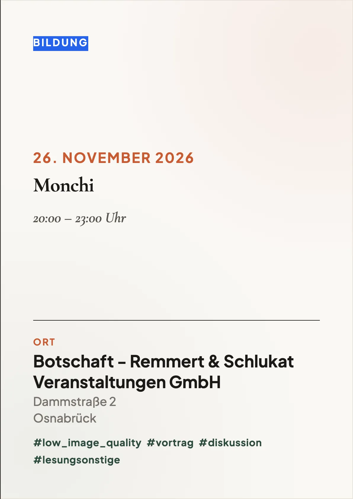Veranstaltungsflyer