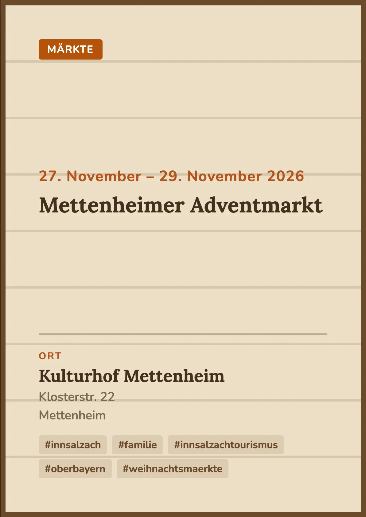 Veranstaltungsflyer