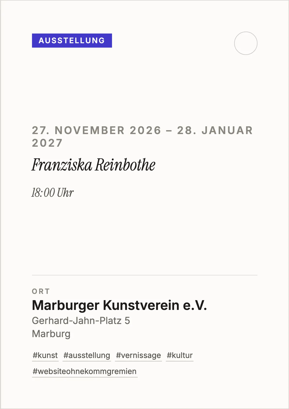Veranstaltungsflyer