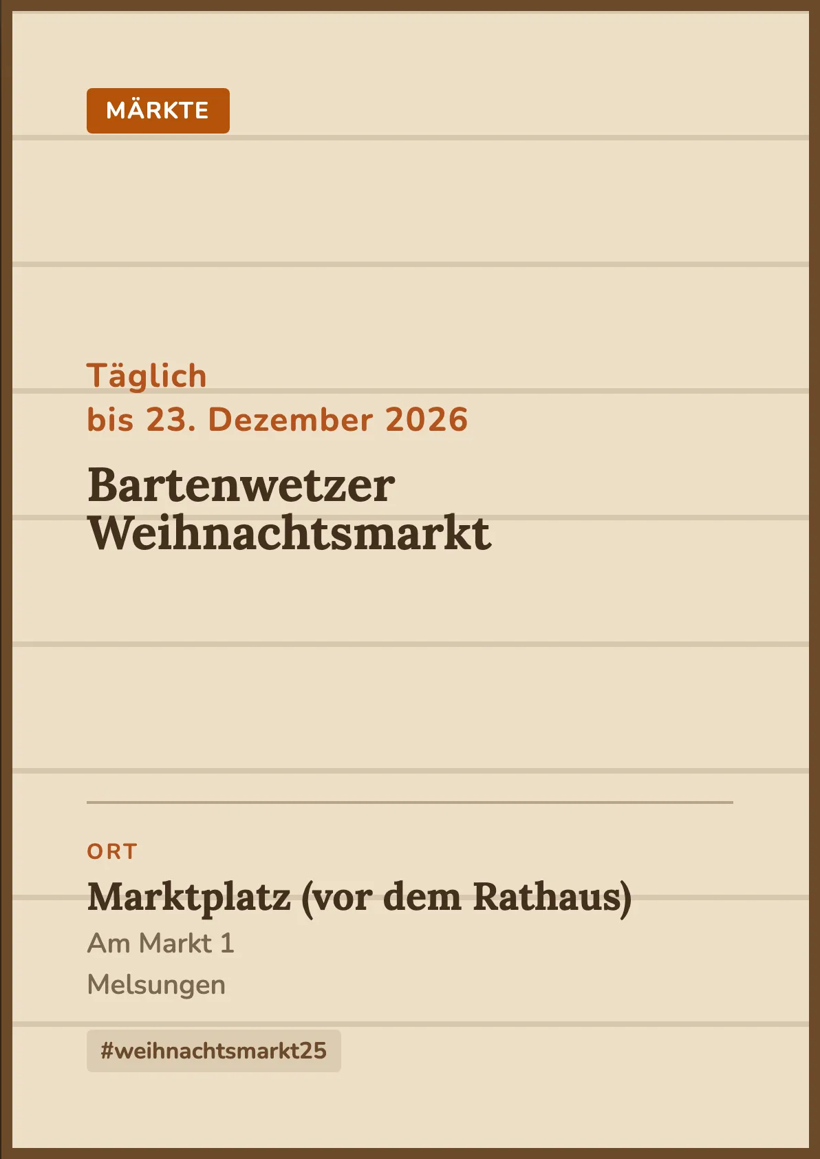 Veranstaltungsflyer